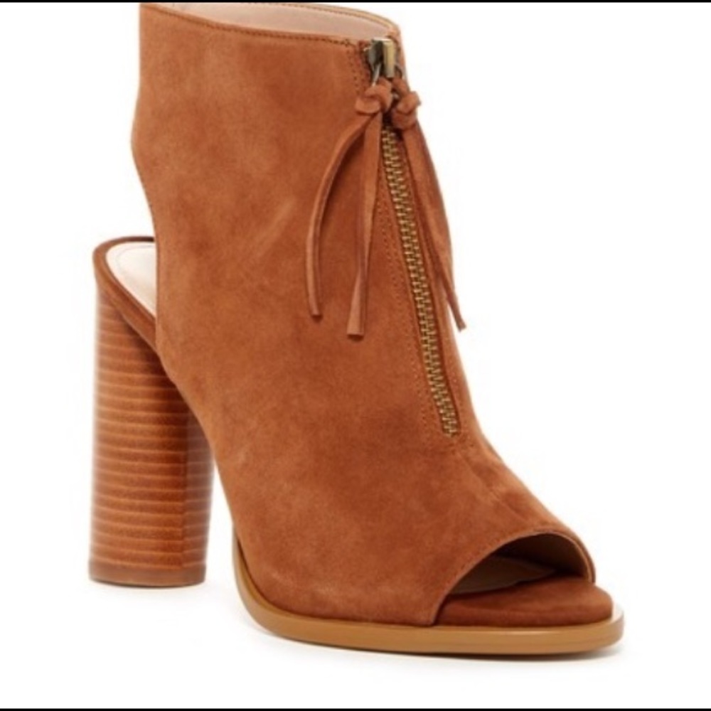 French Connection open toe suede bootie.. NEW!!